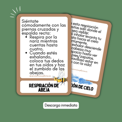 17 Tarjetas de Respiración Consciente